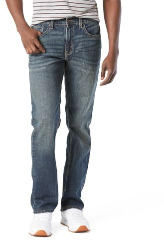 Levi Strauss Signature Gold Men's Relaxed Fit Flex Jeans (Available in Big & Tall), Headlands, 34W x 32L