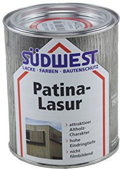 Südwest Patina-Lasur Holzlasur Silber 0,75 Liter