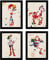 Nacnic Ensemble de Quatre Impressions de Style éclatde Couleurs. Affiches de cinéma Toy Story, Buzz, Woody, Jessie et Le Cheval en Fond d'aquarelle au Format A4 sans Cadre.