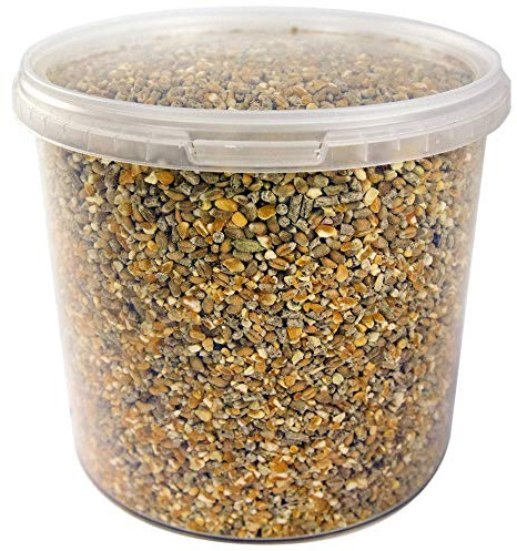 GardenersDream Chicken Corn Extra | Premium Grade Poultry Feed | Nutritious Oyster Shell, Layers Pellets, Fibre Wheat & Split Maize | High Energy, Protein-Rich Food Mix | Year-Round Seed (2.5L Tub)