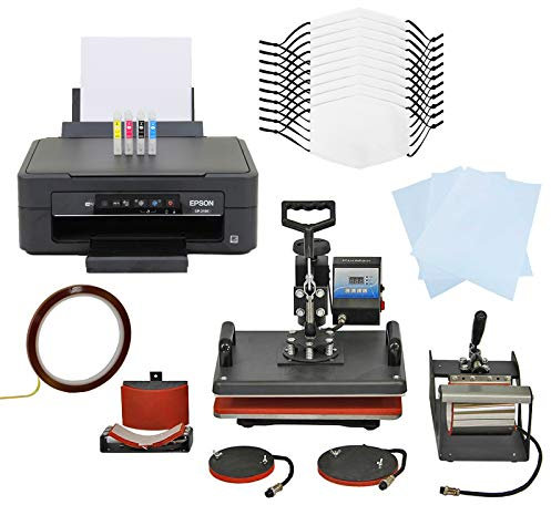 Heat Press Machine 5 in 1/10 Blank Face Masks Sublimation/Printer Transfer Bundle 5 Layer Filter Adults Medium White Print Personalise Custom Design Customise Printing