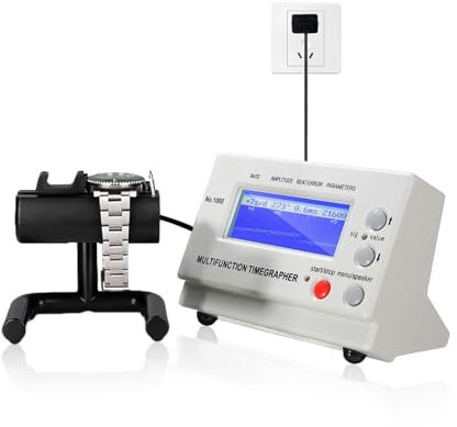 SWANSOFT Timegrapher No.1000 Tester multifunzionale per orologi, misuratore del tempo per orologiai, strumento di calibrazione per orologi meccanici (spina UE)