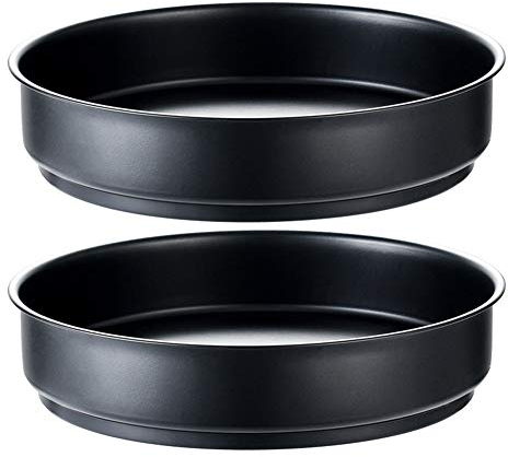 Küchen Organizer Großer Drehteller für den Vorratsschrank,Drehbarer Gewürzhalter für Vorratsdosen und Gewürze,2 Stück (Color : Schwarz, Size : 20cm/7.8in)