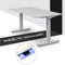 boho office® Höhenverstellbarer Schreibtisch 180 x 80 cm - Made in Germany, Elektrisch stufenlos, 2 Motoren, 3-Fach Teleskop, Kollisionsschutz - Premium Line Silber inkl. Tischplatte in Lichtgrau