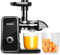 IWODTECH Juicer Machine, Press Juicer with 2 Speed Modes, Slow Masticating Juicer Vegetable and Fruit, BPA-Free, Easy to Clean, Black