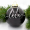Coverlounge Weihnachtskugel personaliert aus Glas | Ø 6cm oder 8cm in Schwarz (Glanz) | Christbaumkugel | beklebt personalisierbar | für Weihnachten