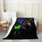 Cartoon-Gaming-Flanell-Decke für die ganze Saison weich mit Aquarellspritzern Gamecontroller-Überwurfdecke Sofa Couch Dekor moderne Gamer-Fleece-Decke für Kinder, Sternenhimmel Plüschdecke, 150 x 200