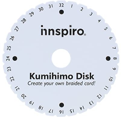 INNSPIRO Scheibe Kumihimo rund 15,0 cm, 20003, Grau