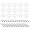 sourcing map 38x28mm Ceramic Drawer Knobs, 15pcs Mushroom Shape Door Pull Handles White