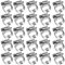 drado Jubilee Hose Clips 6-12mm Stainless Steel Pipe Clamps, 25 Pack Worm Drive Hose Clips