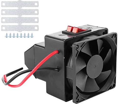 Riscaldatore per riscaldamento auto, sbrinatore automatico Defogger Demister Scaldabagno nero 12V 260W Ventilatore per riscaldamento auto Defogger per auto regolato