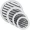 Grille ventilation 150mm ronde en Fonte d'Aluminium Haute Qualité - Filet Anti Insectes Inox - Résistante aux Intempéries - Intérieur/Extérieur - Grille Aération DN150 Hotte, Extracteur et VMC - DOMUX