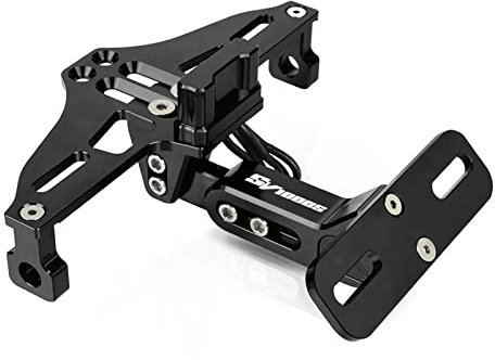 License protector Bracket For SUZUKI SV 1000S SV1000S 2003 2004 2005 2006 2007 CNC Alumium Motorbike License Number Plate Frame Holder Bracket With (Color : Black- Silver)