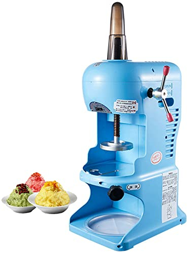 ARWIC Commercial Ice Shaver 350W 198LBS/H Electric Snow Cone Maker with Adjustable Ice Texture Ice Crusher Smoothie Machine Slush Machine Ice Cream Smooth Cocktail blue