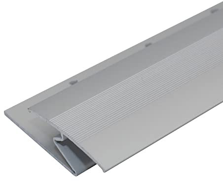 C69 35mm Anodised Aluminium Z Carpet Threshold Profile - Silver, 1.0m