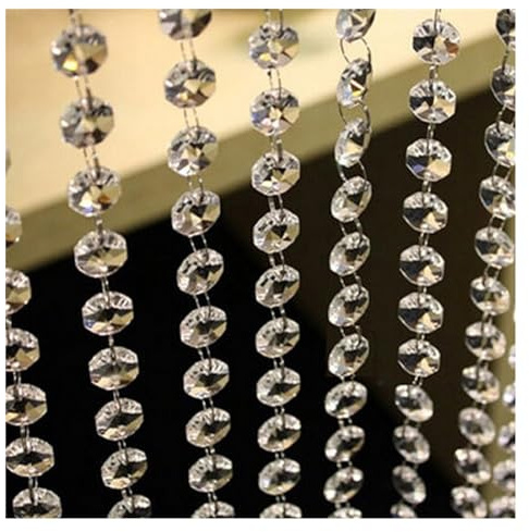 Perlenvorhang Perlen Vorhang Kette Dekoration Perlen Hochzeit Straße Blei Zubehör Kristall Octagon Perlen Vorhang Kette Garland Anhänger