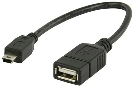 Mr. Gadget's Solutions Mini USB OTG Cable for Digital Cameras - USB A Female to Mini USB B 5 Pin Male Adapter Cable