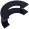 tirador de puerta Perilla de Oficina Redonda Negra Estilo Moderno, Tirador de Puerta de Vidrio Mate, Barra de Agarre de Doble Cara para Oficina, Perillas Industriales de Acero Inoxidable ( Size : 20cm