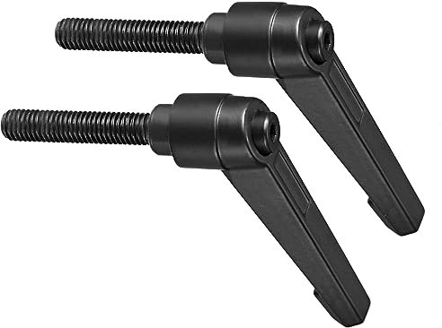 CoCud Klemmhebel Griffe M8 x 40mm Stecker Gewinde Einstellbar Schnellspanner Verriegelung Drehend Bolzen Knöpfe Schwarz - (Verwendung: für Drehmaschinen) 2Stk