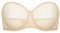 DOBREVA Women's Strapless Bra See Through Sheer Underwired Bras Unlined Plus Size Beige 36D