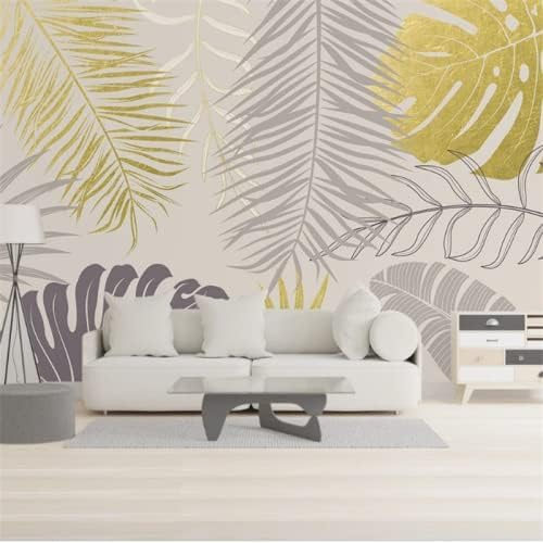 Einfaches Handbemaltes Blattgold 3D Tapeten Wanddekoration Fototapete Sofas Wohnzimmer Wandbild Schlafzimmer-150cm×105cm