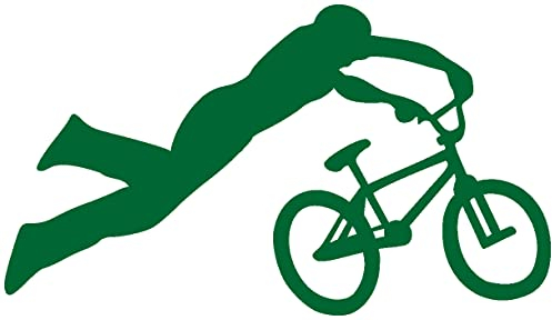 Samunshi® BMX Aufkleber Superman Sticker 17 x 30cm grasgrün