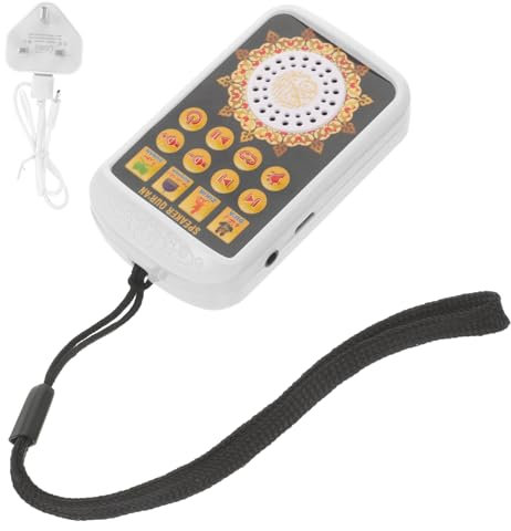 Luxshiny Electric Quran Speaker Portable Battery Operated Music Player Religious Quran Recitations Player Remote (UK Plug)