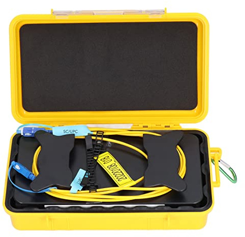 OTDR-Launchkabelbox Einzelne OTDR-Launchkabelbox, OTDR-Launchkabelmodus-Glasfaserringe Dead Zone Eliminator SM SCUPC zu SCUPC 1000 Meter für Blind-Winkel-Tests