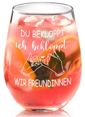 Joymaking Weinglas Geschenk für Beste Freundin, Guten Kumpel Busenfreundin - Lustige Geschenkideen für Frauen, Geburtstagsgeschenk - 15oz