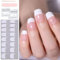MrCuvaryas UV Gel Nagelfolie selbstklebend, Nagelsticker Nagelkunst Sticker Nagellack Aufkleber Nail art Selbstklebend, Maniküre Sticker Schöne Mode DIY (White French, M-16pcs)
