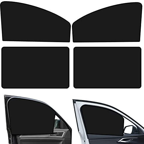 4Pcs Universal Magnetic Car Curtain - Sun Shades for Side Windows, Blocks UV Rays, Privacy Protection for Passengers, Baby and Pets
