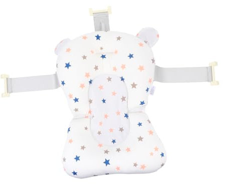 ORFOFE Badewannenkissen Für Babybadeliege Mit Mehrfachschnalle Unterstützung Für Kopf Nacken Und Rücken Rutschfeste Auflage Für Neugeborene Babybadewannenaufsatz