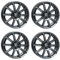 4x Rial Felgen Alufelgen Milano 6.5Jx16 ET38 5x100 titanium kompatibel mit SEAT Arona Ibiza Toledo