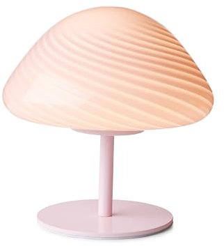 Halo Design Copenhagen, Mini Mush Mushroom Lamp, Dänisches Design Pilz Tischlampe Rosa mit mundgeblasenen Glasschirm - Pilzlampen Tischlampe 17 cm hoch - G9-Fassung mit austauschbarer Glühbirne