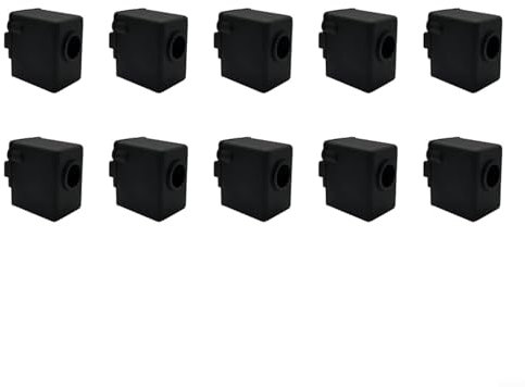 10PCS Heizblock Silikonsocke für Anycubic für Kobra 2 für 3D-Drucker, hitzebeständig bis 260°C, Schutzhülle für Heizblock, langlebige Isolierung, Schwarz