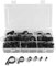 200Pcs P Clips Clamp Assortment Kit Cable Clamp P Clips Hose Clamps Metal Wire Cable Clamp Kit P Clips Hose Clamps Black Nylon Plastic for Wire Cable Pipe