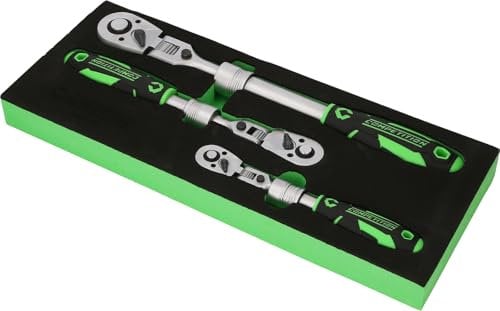 COMPETITION 512.0103 Teleskop-Ratschen-Satz,3-tlg 1/4+3/8+1/2 (Powered by KS TOOLS)