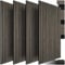 tectake® Set of 4 Acoustic Wall Panels in MDF & Elegant Real Wood Veneer, Sound-Absorbing Acoustic Panels with Felt Fabric & Wood Slats, Adjustable Size & Easy Installation - Grey Oak