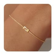 VIROMY Birthstone Armbänder für Frauen Dainty Box Link Birthstone Armband Schmuck Geburtstagsgeschenke für ihre Mutter Frau Freundin Jahrestag Freundschaft Schmuck(November)