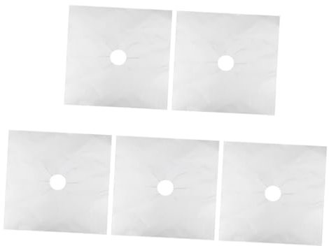 GLEAVI 5 Stück Gasherd Schutzmatten Wiederverwendbare Antihaft Abdeckungen für Gasherd Leicht zu Reinigen für Gasherde Langlebig und Zuzuschneiden