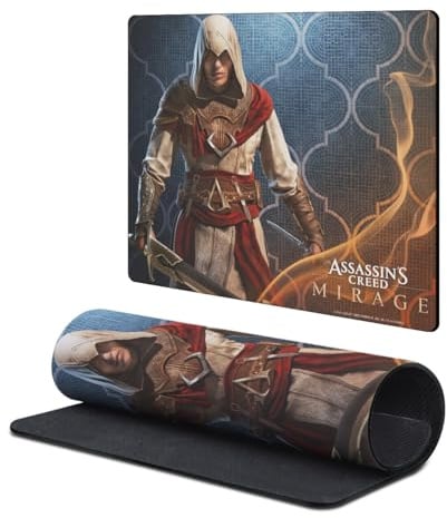 Head Case Designs Offizielle Assassin's Creed Roshan Mirage Grafiken 9.84 x 11.81 x 0.12 inches (250 x 300 mm) - S Gaming-Schreibtisch PC-Tastatur Mauspad