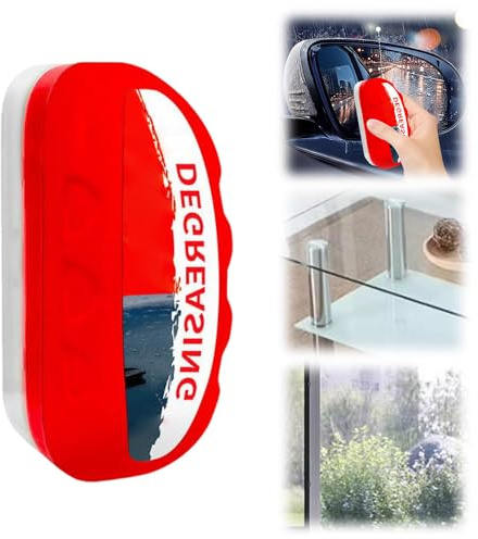 Automotive Car Glass Cleaner, Car Window Cleaner, Glass Cleaner for Glass Cleaning Board, Window Oil Film Remover, Enhances Clarity and Visibility (2, red)