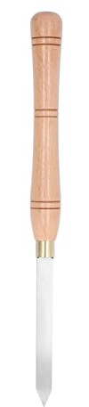 Wooden Handle Turning Tool High Speed Steel Triangular Lathe Chisel Woodworking with Blade Cover