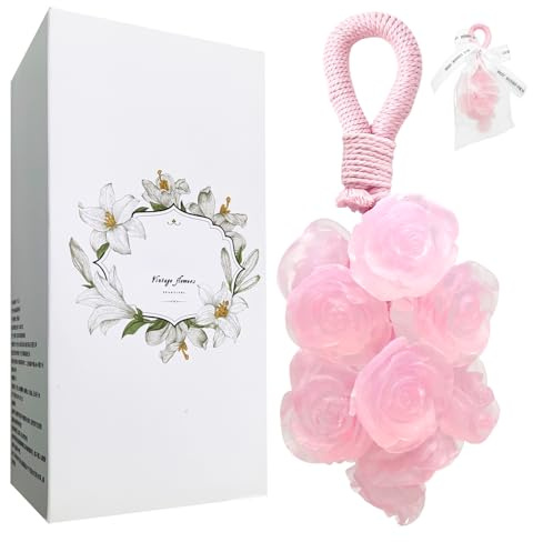 Hlimind Savon Artisanal Roses de Raisin Cristal Transparent | Avec Cordon, Hydratant Corps et Visage, Naturel pour le Bain