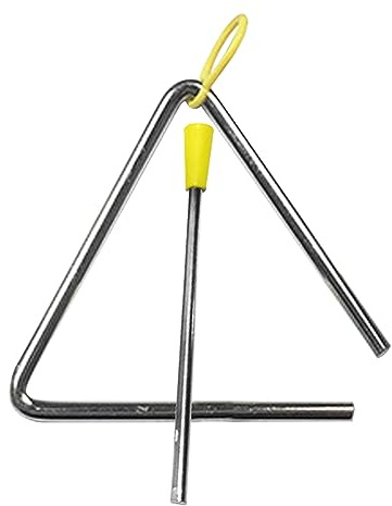 Musikalisches Steel Triangle Percussion, Triangle Instrument mit Striker Hand Musikinstrument für Bildungsunterhaltung (5 Zoll (135 Stück))