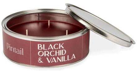 Black Orchid and Vanilla Large 3 Wick Tin Candle