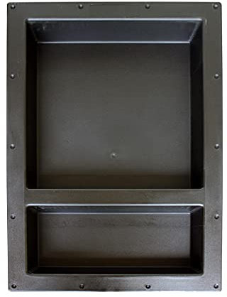 Novalinea... Grande niche de douche à encastrer à double étagère prête à carreler 63,5 x 43,2 x 9,5 cm