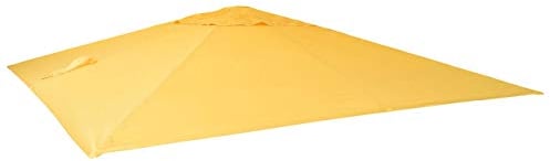 Mendler Toile de Rechange pour Parasol déporté HWC, 3 x 4 m - Jaune