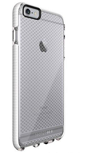 tech21 Evo Check Impact Resistant Case Cover with FlexShock Technology and Meshed Pattern for iPhone 6 Plus/6S Plus - Clear/White