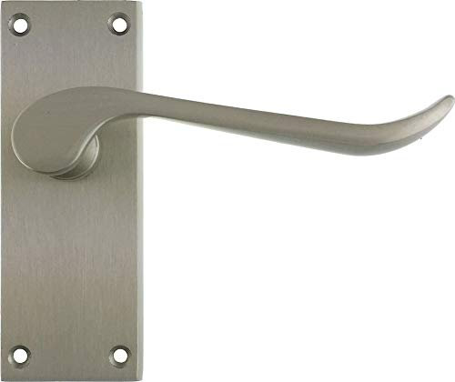 Architectural Hardware Howdens Bertelli Chrissi Satin Nickel Door Handles 1 Pair (Latch Door Handle Set)
